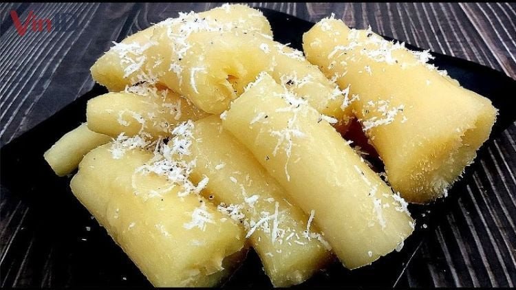Khoai mì hấp đã lột vỏ, gợi ý món ăn giảm cân hiệu quả