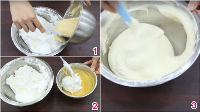 Kỹ thuật trộn bột làm bánh bông lan bằng bột mì nhẹ nhàng