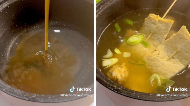 Làm súp chả cá ăn kèm Tokbokki