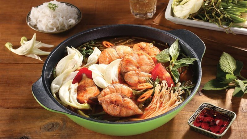 Lẩu cá lăng bông so đũa thanh mát