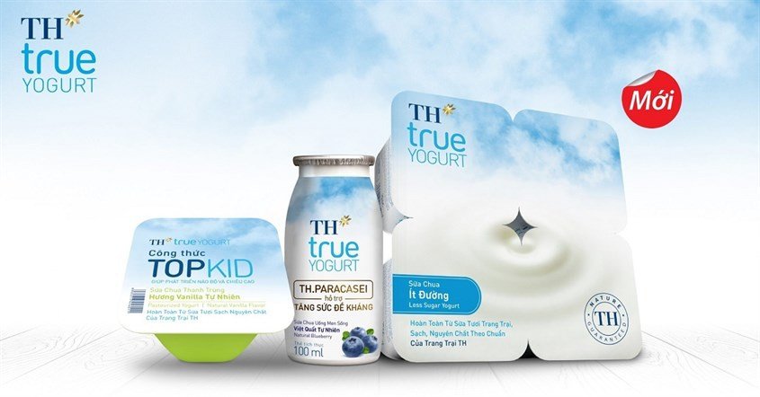 Lốc 4 hộp sữa chua TH true YOGURT ít đường, sự lựa chọn tiện lợi cho chế độ ăn uống lành mạnh và kiểm soát calo