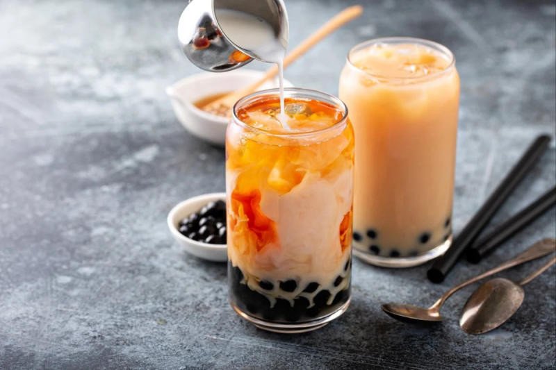 Lượng đường tương đối lớn trong trà sữa