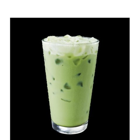 Ly Iced Matcha Green Tea Latte của Starbucks với màu xanh đặc trưng