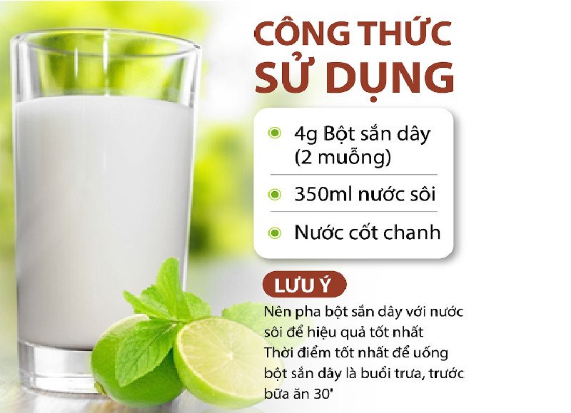 Ly nước bột sắn dây pha đường chanh mát lạnh, giải khát hiệu quả