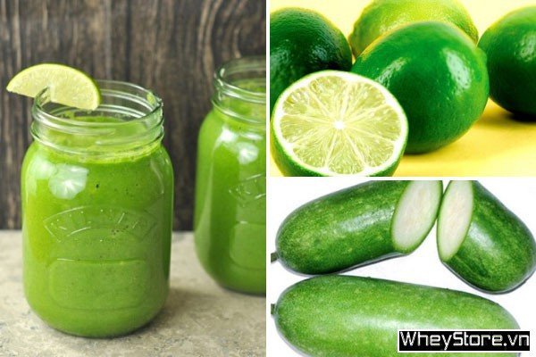 Ly nước ép bí đao và dứa tươi mát, giúp thanh lọc cơ thể và giảm cân tự nhiên