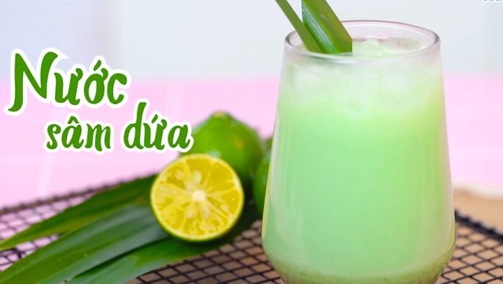 Ly sâm dứa sữa màu xanh lá dứa hấp dẫn