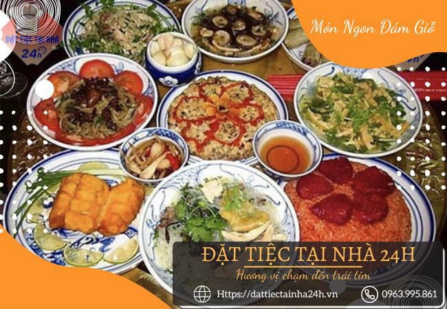 Mâm cơm đám giỗ miền Trung tinh tế và cầu kỳ