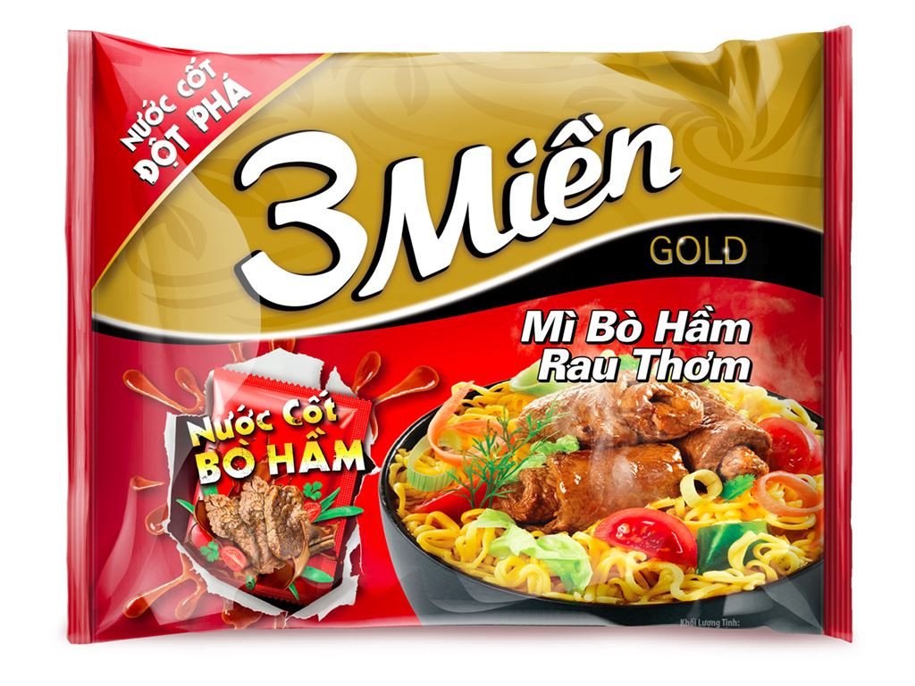 Mì 3 Miền bò hầm rau thơm cung cấp khoảng 350 calo