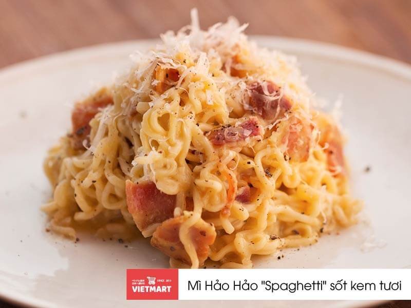 Mì Spaghetti Hảo Hảo sốt kem tươi béo ngậy