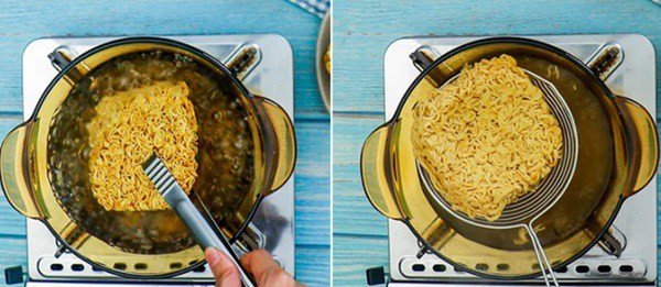 Mì xào trứng xúc xích thơm lừng