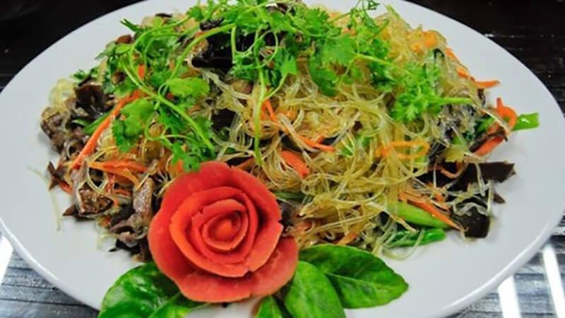 Miến gói xào lòng gà