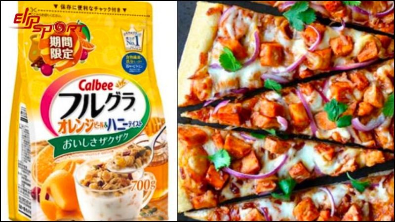 Miếng pizza ngũ cốc Calbee thơm ngon