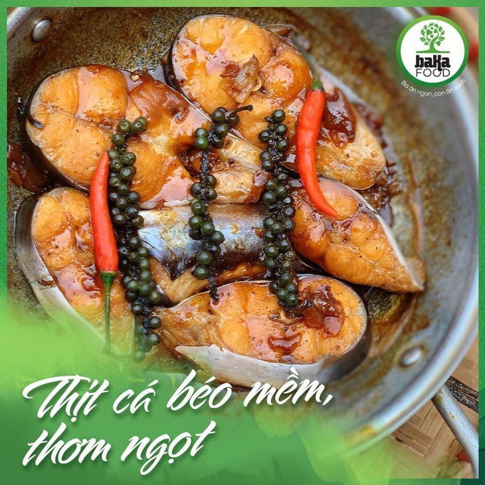 Món ăn từ cá bông lau kết hợp rau củ tươi