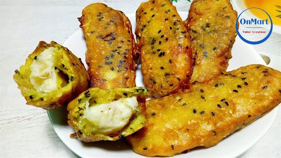 Món bánh chuối chiên bằng bột gạo và bột năng thơm ngon