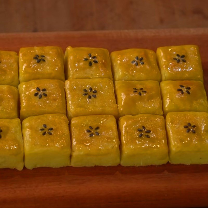 Món bánh khoai lang với trứng thành phẩm