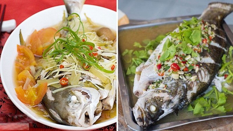 Món cá chim trắng hấp bia và hấp hành thanh đạm, bổ dưỡng