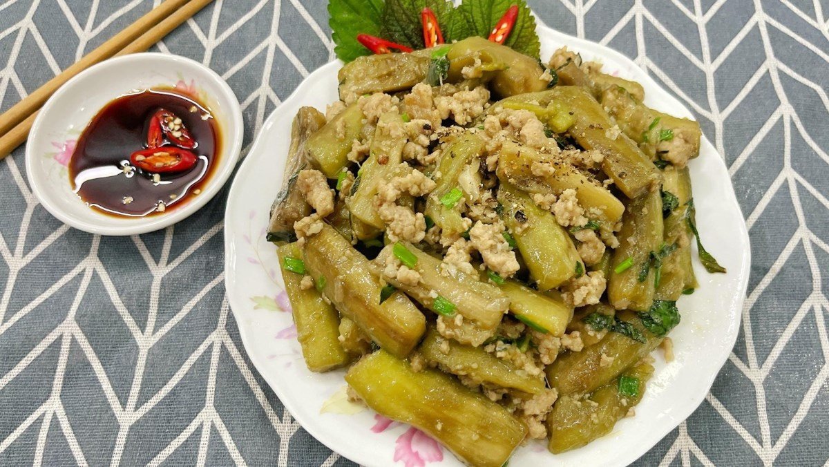 Món cà tím xào thịt băm hấp dẫn