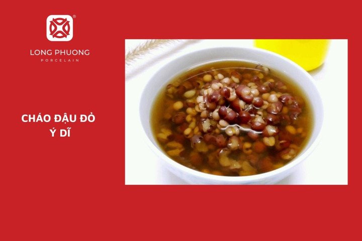 Món cháo đậu đỏ ý dĩ nóng hổi giải nhiệt