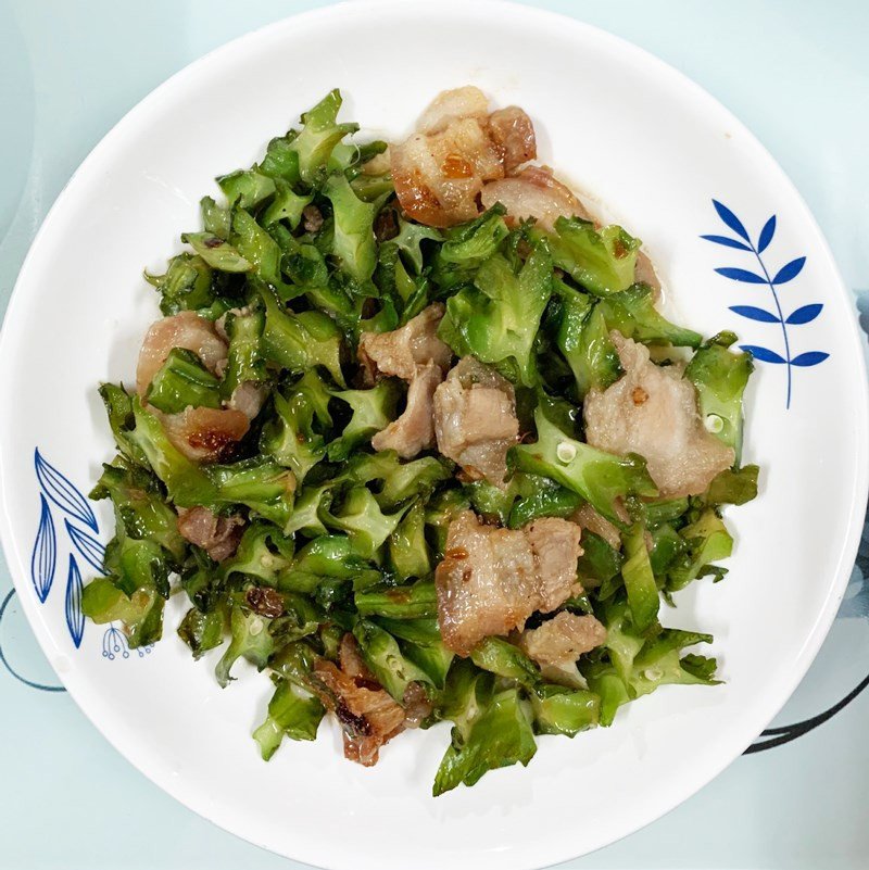 Món đậu rồng xào thịt heo đã hoàn thành và sẵn sàng thưởng thức