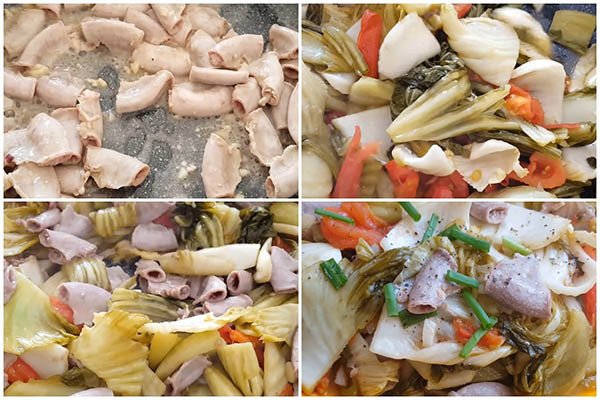 Món lòng heo xào dưa chua thơm ngon hấp dẫn đã hoàn thành