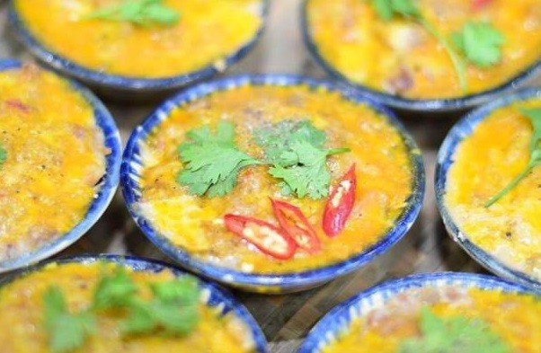 Món mắm chưng thịt trứng thành phẩm thơm ngon, hấp dẫn