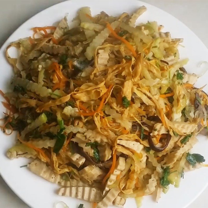 Món măng khô xào thập cẩm thành phẩm