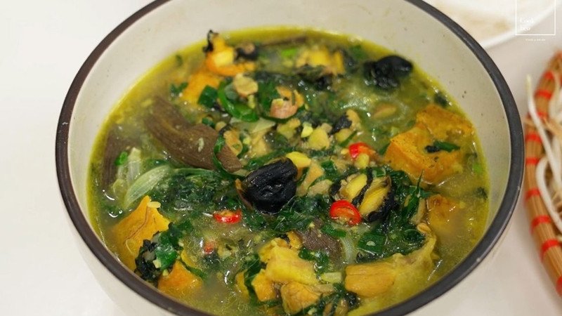 Món ốc bươu nấu chuối đậu đậm đà hương vị truyền thống