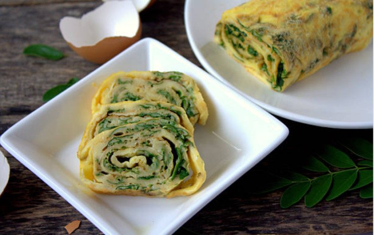 Món rau chùm ngây xào trứng bổ dưỡng
