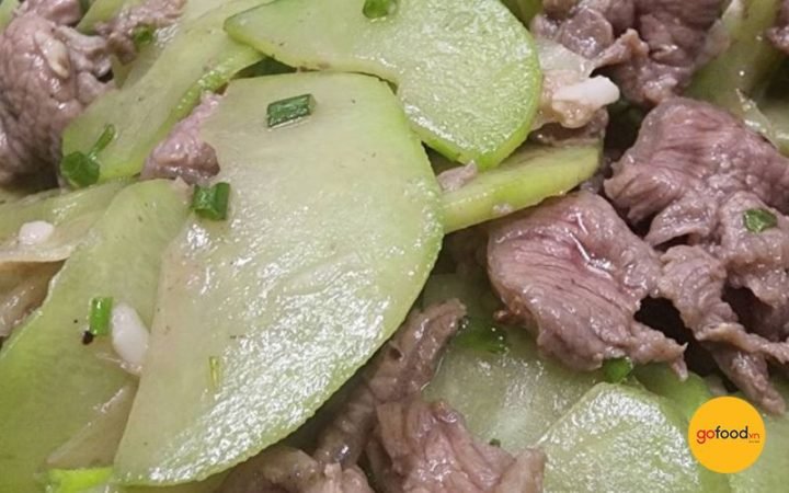 Món su su xào thịt bò hấp dẫn, chuẩn vị