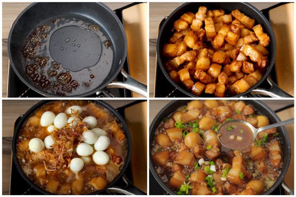 Món thịt kho trứng cút thơm ngon hấp dẫn