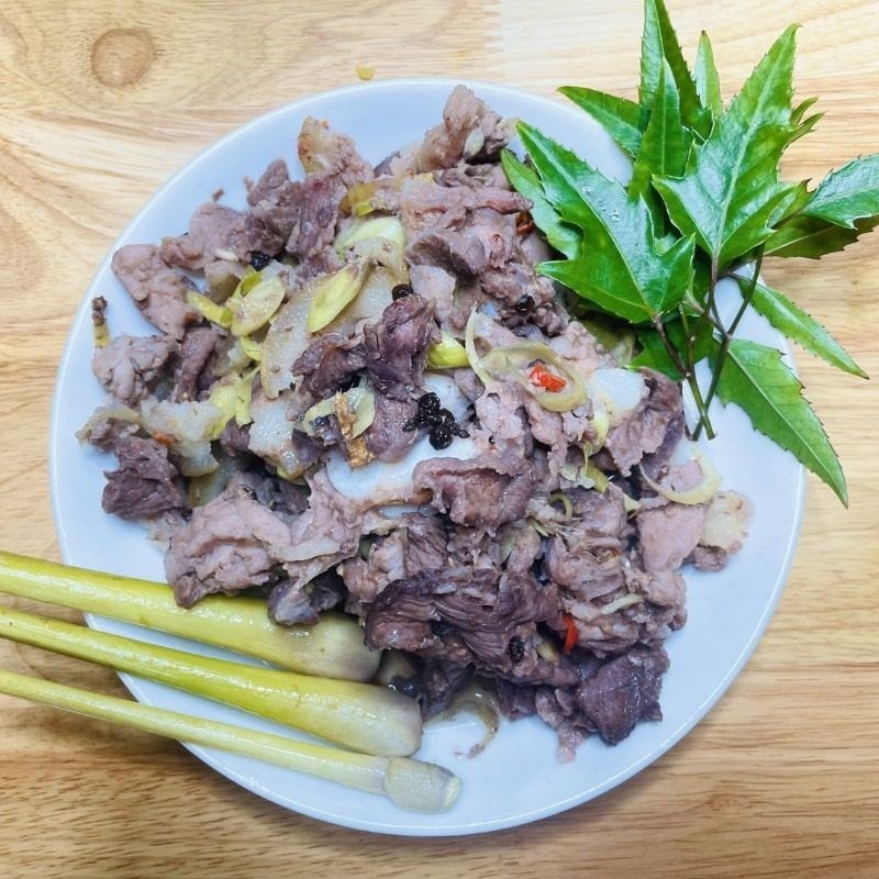 Món thịt nai hấp sả thơm ngon thành phẩm