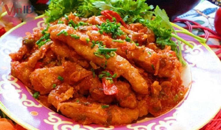 Món thịt sốt cà chua thơm ngon sau khi hoàn thành