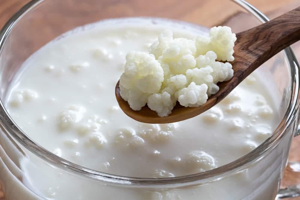 Một bát sữa chua kefir với trái cây tươi, tốt cho tiêu hóa