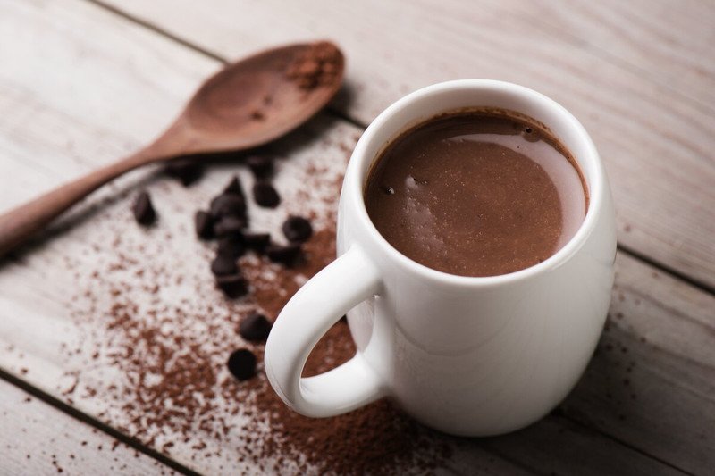 Một ly bột cacao nguyên chất, yếu tố calo cần được xem xét