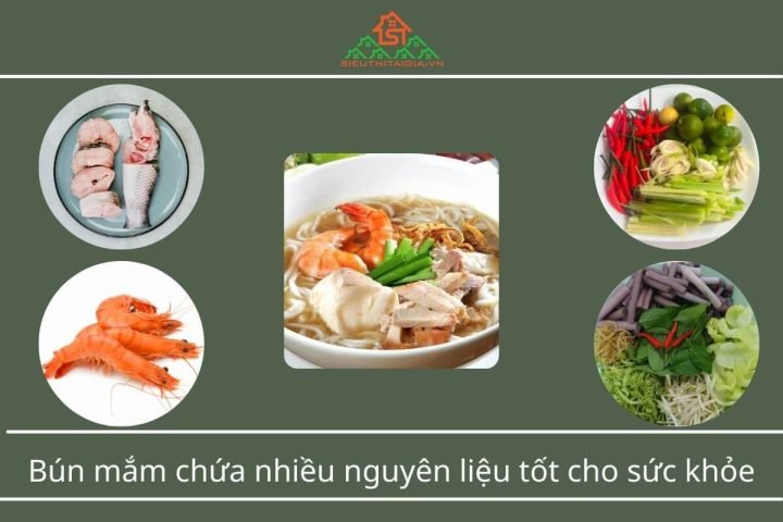 Một tô bún nước lèo miền Tây đầy ắp hải sản và rau sống