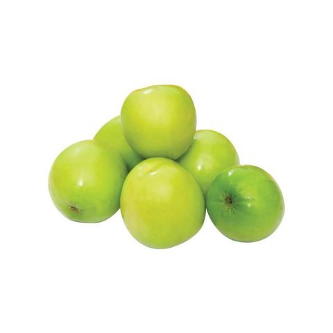 Một trái táo xanh nhỏ trên tay, thể hiện lượng calo thấp phù hợp cho chế độ ăn kiêng.