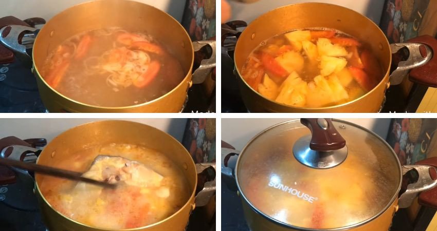 Nấu canh chua cá tầm