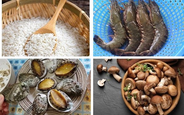 Nấu cháo bào ngư với nấm và tôm cho trẻ
