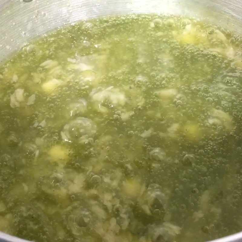 Nấu chè cốm lá dứa