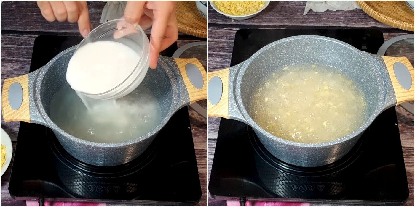 Nấu chè đậu xanh sánh mịn
