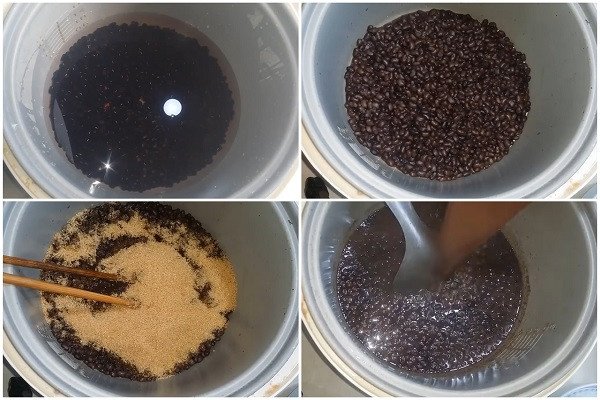 Nấu chè đỗ đen bằng nồi cơm điện