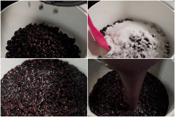 Nấu chè đỗ đen truyền thống