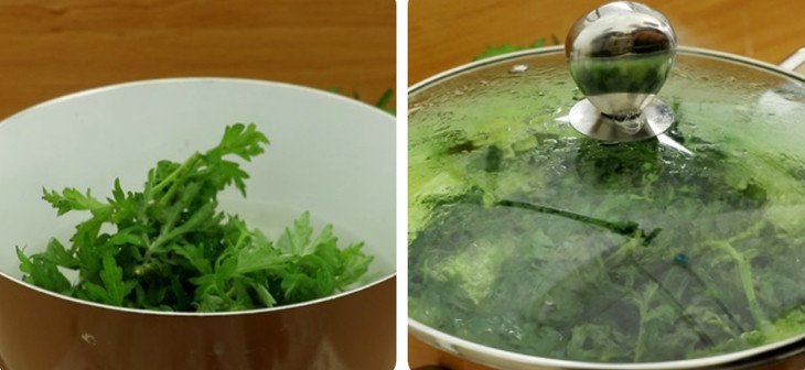 Ngâm lá ngải cứu trong nước vôi trong để giảm đắng