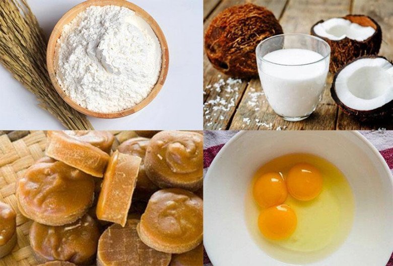 Nguyên liệu bánh bò thốt nốt hấp