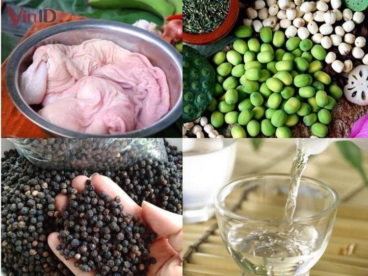 Nguyên liệu bao tử hầm tiêu đen