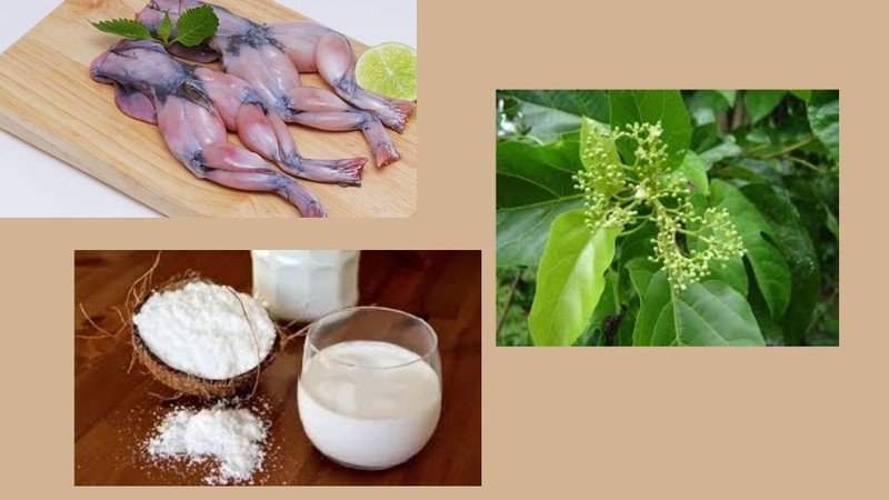 Nguyên liệu bổ sung cho món ếch xào lá cách nước cốt dừa