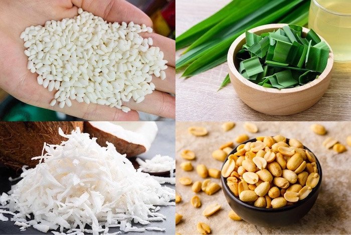 Nguyên liệu cần thiết để nấu xôi lá dứa thơm ngon tại nhà