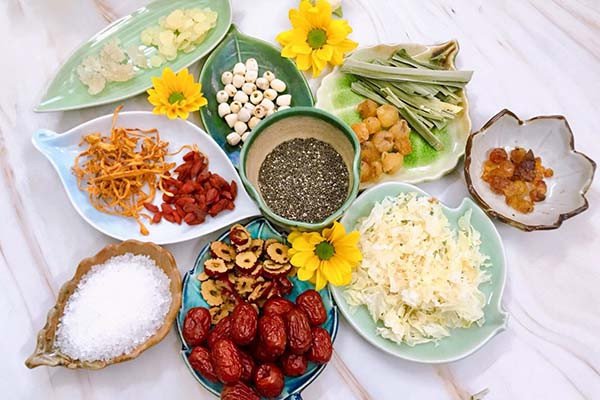 Nguyên liệu chính cho món chè dưỡng nhan
