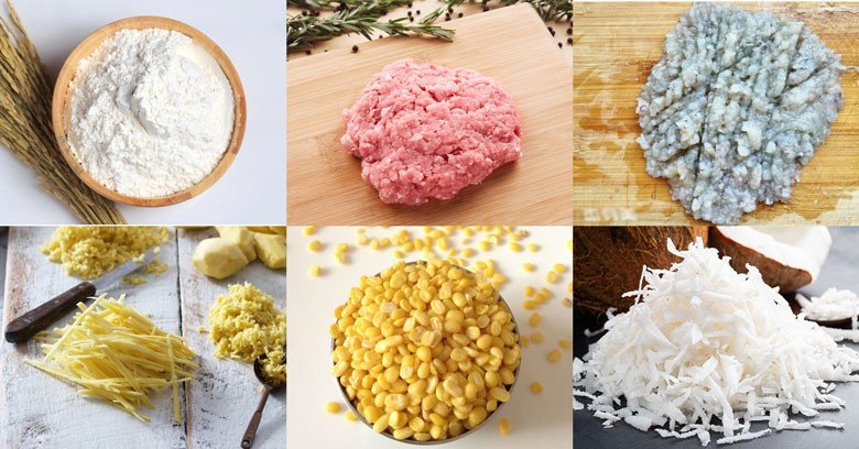 Nguyên liệu chính cho món chè xôi nước nhân mặn độc đáo và lạ miệng