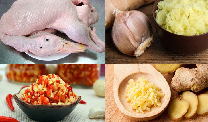 Nguyên liệu chính cho món ngan cháy tỏi